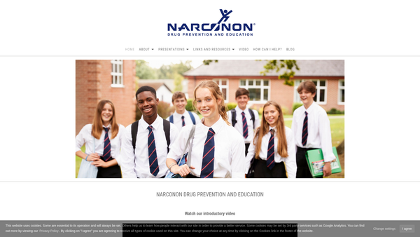 Screenshot of the Narconon website