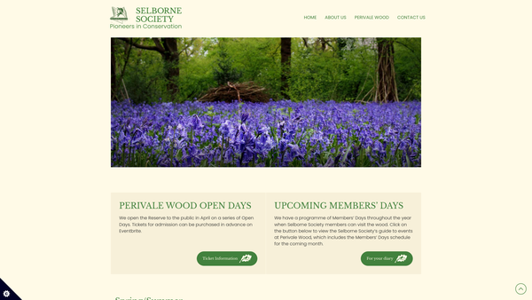 Screenshot of the The Selborne Society Limited website