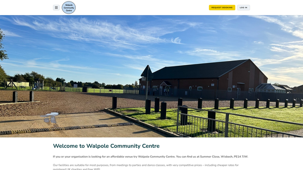 Screenshot of the The Walpole Parish Foundation And Recreation Trust website
