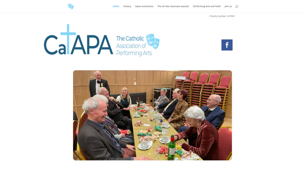 Screenshot of the The Catholic Association Of Performing Arts (Caapa) website