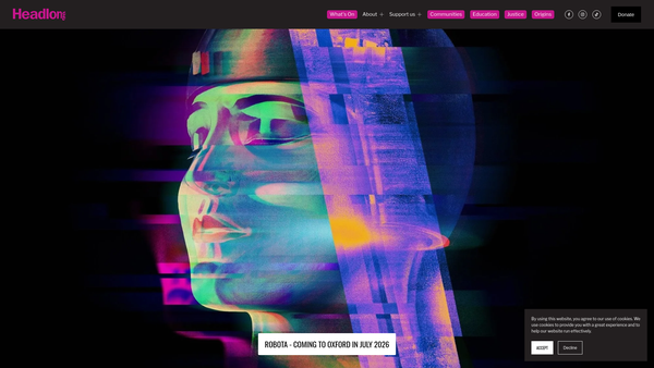 Screenshot of the Headlong Theatre Limited website