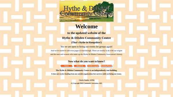 Screenshot of the Hythe And Dibden Community Association website