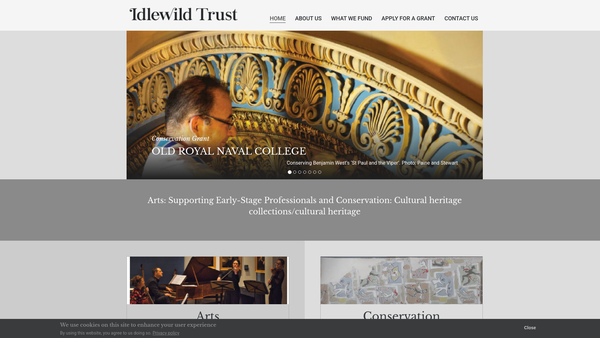 Screenshot of the The Idlewild Trust website
