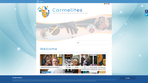 Screenshot of the The Carmelite Order General Fund website