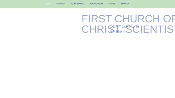 Screenshot of the First Church Of Christ Scientist Claygate And Esher website