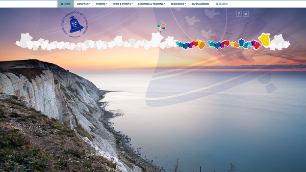 Screenshot of the Sussex County Association Of Change Ringers website