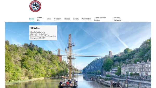 Screenshot of the The Maritime Heritage Trust website