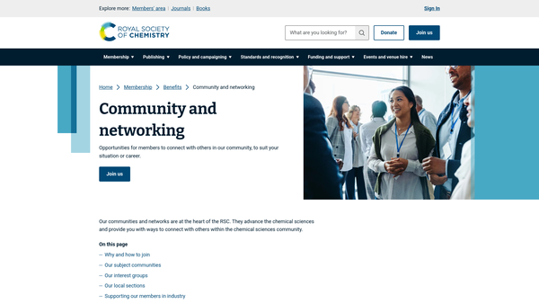 Screenshot of the The Analytical Chemistry Trust Fund website
