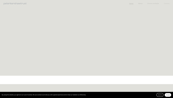Screenshot of the The Peter Kershaw Trust website
