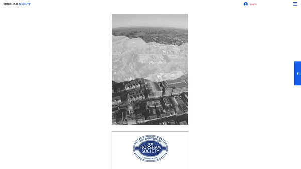 Screenshot of the Horsham Society website