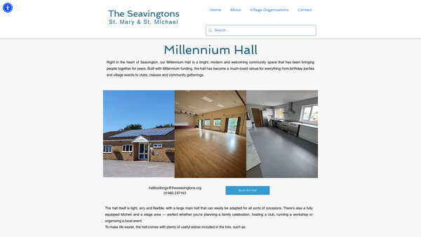 Screenshot of the Seavington Playing Field Association website