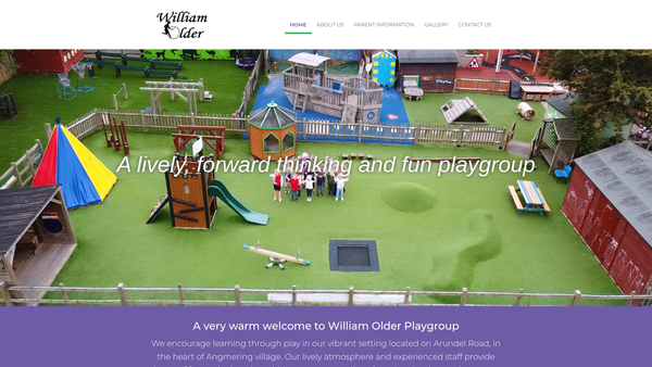 Screenshot of the William Older Playgroup website