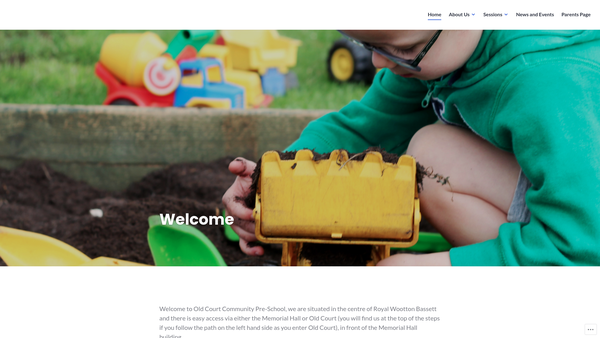 Screenshot of the Old Court Community Pre-School website