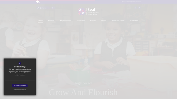 Screenshot of the The Friends of Seal School PTFA website