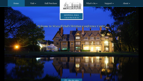 Screenshot of the Sizewell Hall Limited website