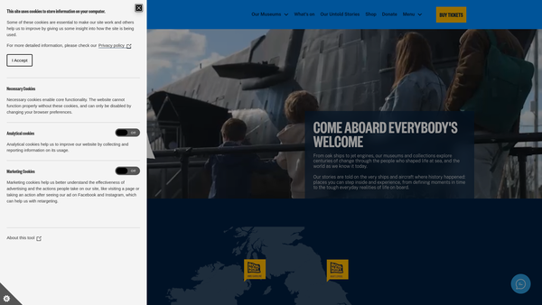 Screenshot of the The Friends Of The Royal Naval Museum And H M S Victory website