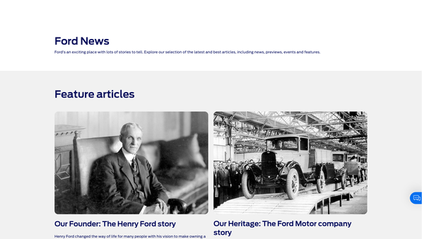 Screenshot of the Ford Britain Trust website