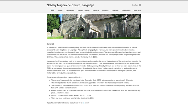 Screenshot of the The Friends Of Langridge Church website