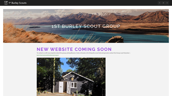 Screenshot of the 1st Burley Scout Group website