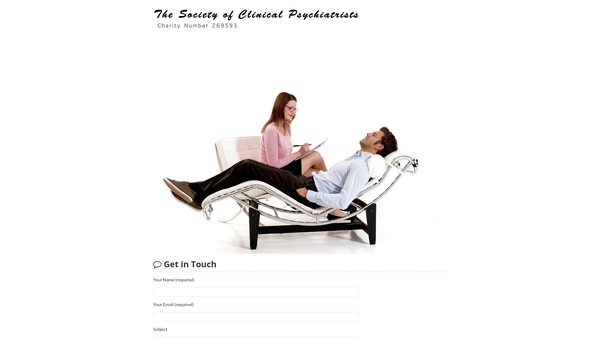 Screenshot of the The Society Of Clinical Psychiatrists Research Fund website