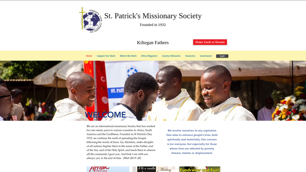 Screenshot of the St Patrick's Missionary Society UK website