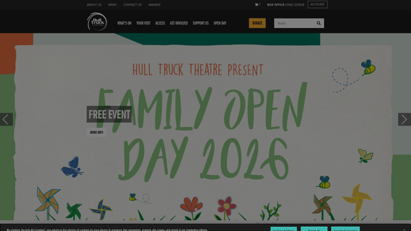 Screenshot of the Hull Truck Theatre Company Limited website
