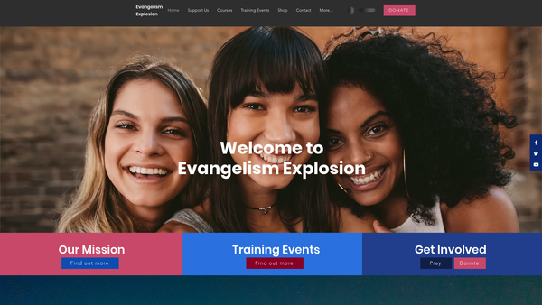 Screenshot of the Evangelism Explosion (Great Britain) Limited website