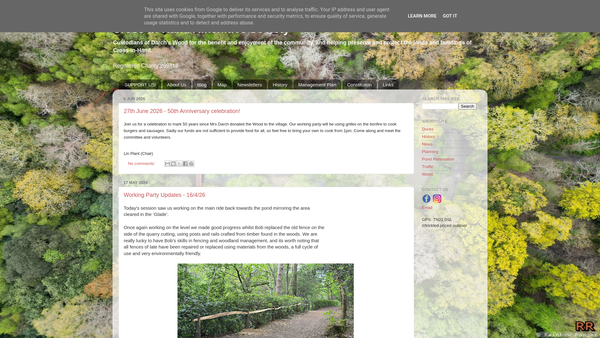 Screenshot of the Cross In Hand Amenities Society website