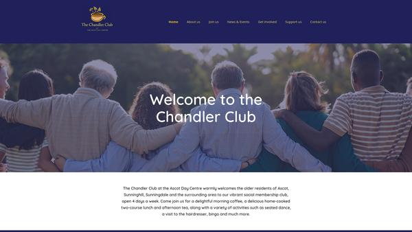 Screenshot of the Ascot District Day Centre Trust website