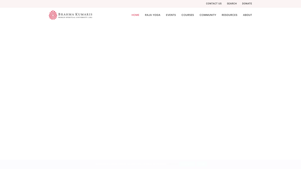 Screenshot of the Brahma Kumaris World Spiritual University (UK) website