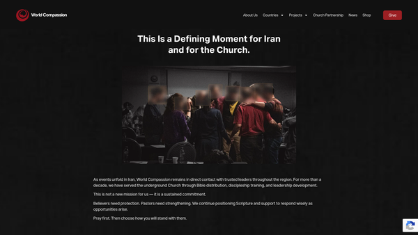 Screenshot of the World Compassion Trust website