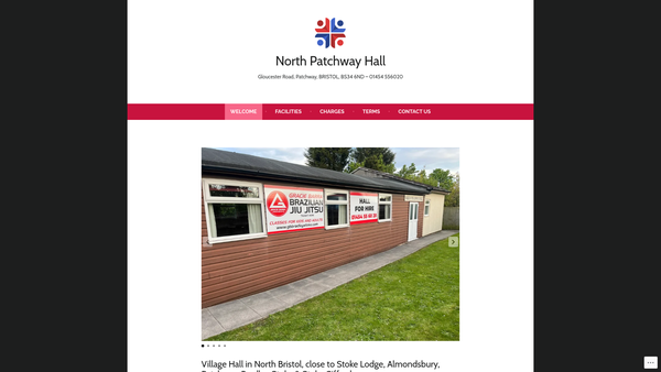 Screenshot of the North Patchway Hall website