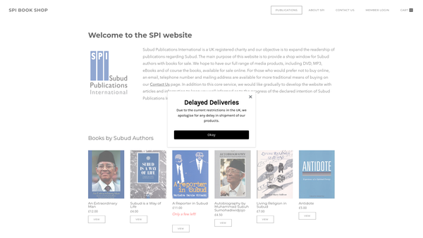 Screenshot of the Subud Publications International website