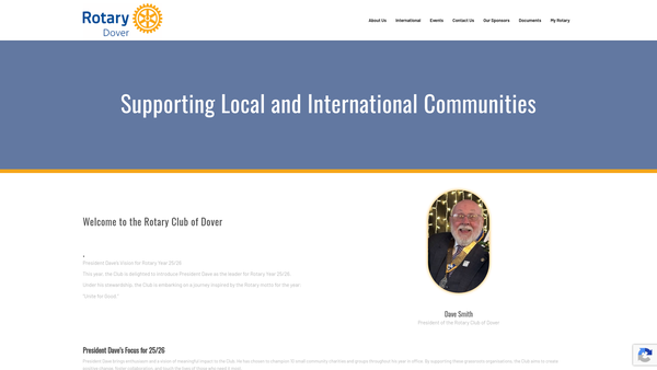 Screenshot of the Rotary Club Of Dover Samaritan Trust Fund website