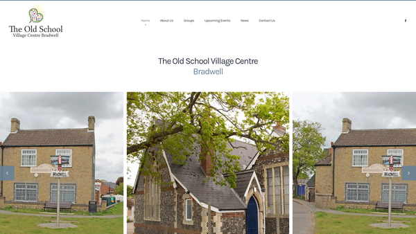 Screenshot of the Bradwell Community Centre website