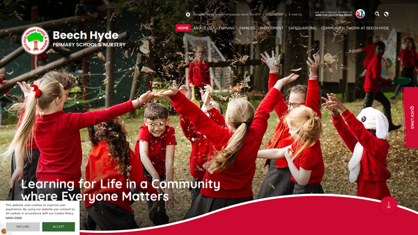 Screenshot of the Beech Hyde Association website