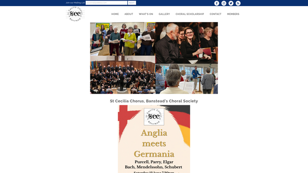 Screenshot of the Banstead Musical Society website