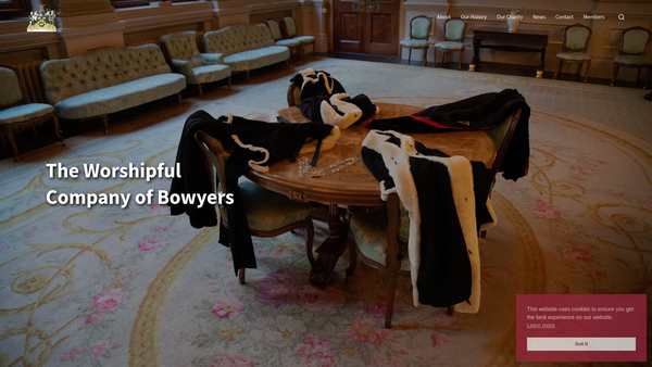 Screenshot of the Bowyers Charitable Trust website