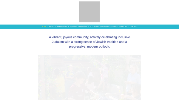 Screenshot of the Kingston Liberal Synagogue website
