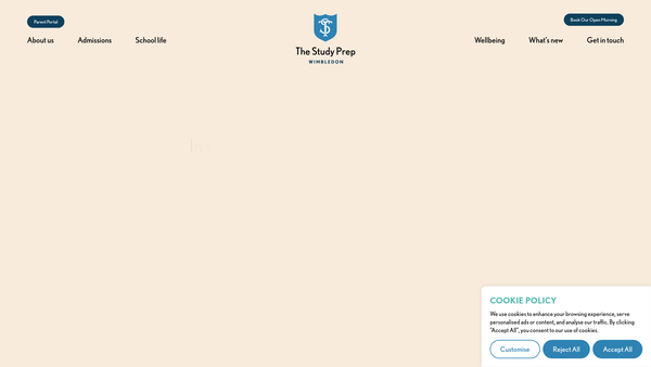 Screenshot of the The Study (Wimbledon) Limited website
