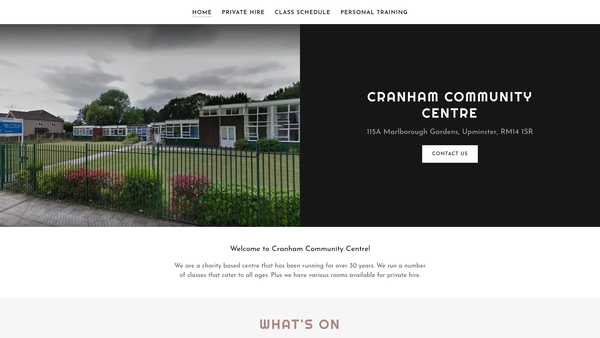 Screenshot of the The Cranham Community Association website