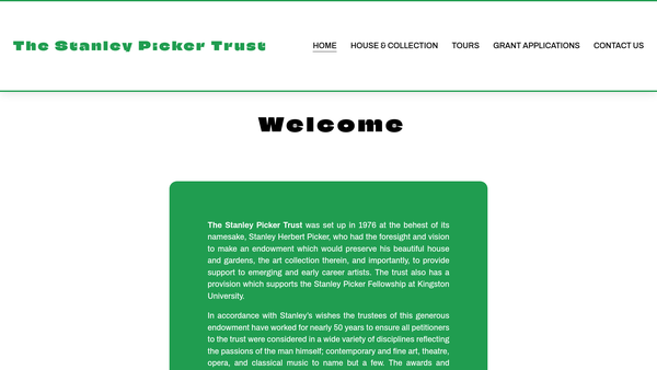 Screenshot of the Stanley Picker Trust website