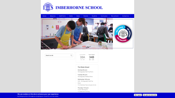 Screenshot of the Imberlink website