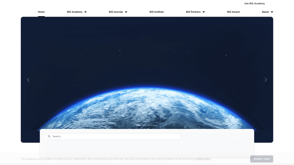 Screenshot of the BJS Foundation website