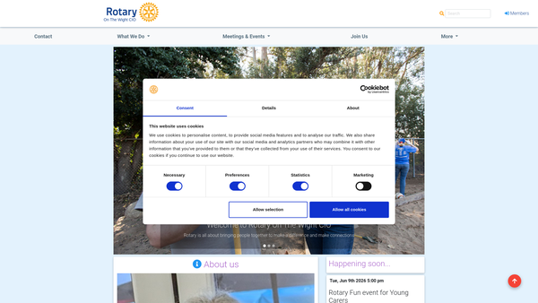 Screenshot of the Rotary Club Of Ryde Trust Fund website