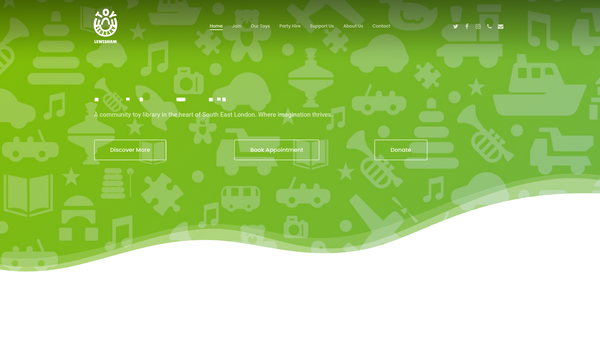 Screenshot of the Lewisham Toy Library website