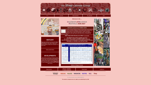 Screenshot of the The Shap Working Party On World Religions In Education Limited website