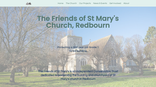 Screenshot of the The Friends Of St Mary's Redbourn website