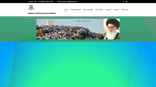 Screenshot of the Islamic Universal Association Limited website