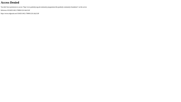 Screenshot of the Peabody Community Foundation website